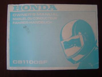 Honda CB1100SF 1999 motorcycle owner's manual CB 1100 SF beschikbaar voor biedingen