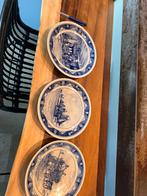 3 Delfts blauwe borden van Ouwehand Katwijk, Antiek en Kunst, Ophalen of Verzenden