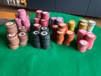 Antieke Pokerchips / Casinochips, Hobby en Vrije tijd, Gezelschapsspellen | Bordspellen, Een of twee spelers, Ophalen of Verzenden