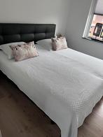 Compleet bed 200 x 210 met ombouw, Ophalen, Bruin, 210 cm, Tweepersoons