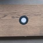 Eikenhouten wandplank met 2 dimbare ledspots 120 cm, Huis en Inrichting, Woonaccessoires | Wanddecoraties, Nieuw, Ophalen