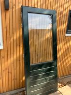 Hardhouten buitendeur, Doe-het-zelf en Verbouw, Deuren en Horren, Ophalen, Gebruikt, 80 tot 100 cm, Minder dan 200 cm