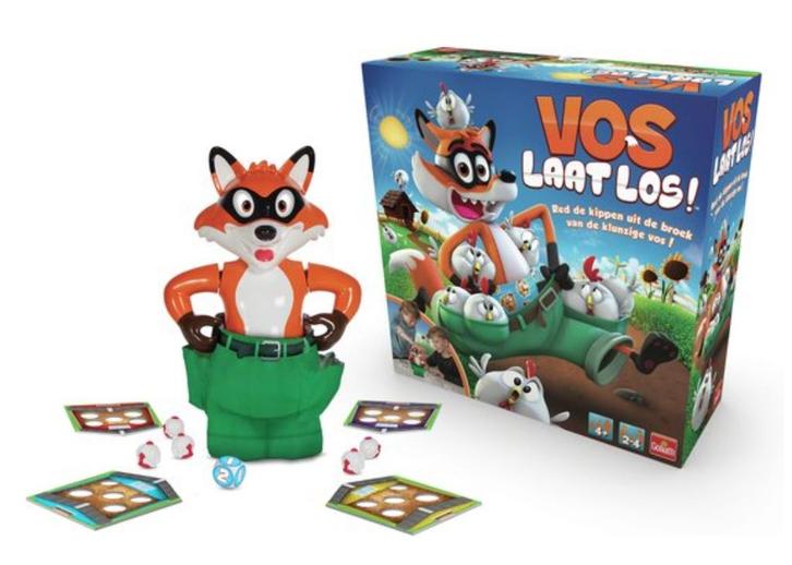 Goliath bord spel - Vos laat los!, Hobby en Vrije tijd, Gezelschapsspellen | Bordspellen, Zo goed als nieuw, Drie of vier spelers