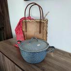 Emaille pan grijs gewolkt, Ophalen of Verzenden