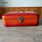 EMAILLE GEVLAMDE/TERRACOTTA BROODTROMMEL., Antiek en Kunst, Ophalen of Verzenden