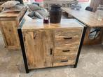 Magazijn leegverkoop dressoir Britt mangohout metaal zwart, Huis en Inrichting, Woonaccessoires | Overige, Nieuw, Ophalen of Verzenden