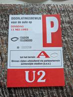 U2 mei 1993 parkeerkaart stadion Feijenoord, Ophalen of Verzenden, Foto of Kaart