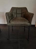 4x Eetkamerstoelen met wieltjes, Ophalen, Zo goed als nieuw, Vier, Grijs