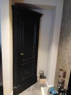 Grenen hoekkast Zwart geschilderd, Huis en Inrichting, Kasten | Overige, Ophalen, Gebruikt