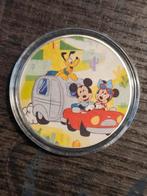 Zilverenkleurige Mickey Mouse Herdenkingsmunt, Ophalen of Verzenden, Overige landen, Losse munt