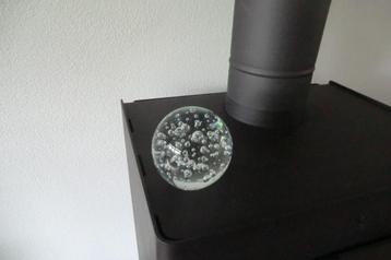 presse papier / paperweight - glazen bol met luchtbellen beschikbaar voor biedingen