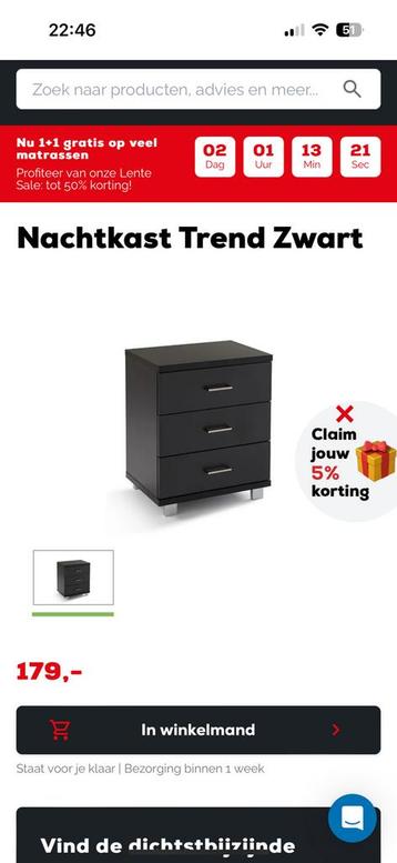 2 Nachtkastjes Swiss sense NIEUW beschikbaar voor biedingen