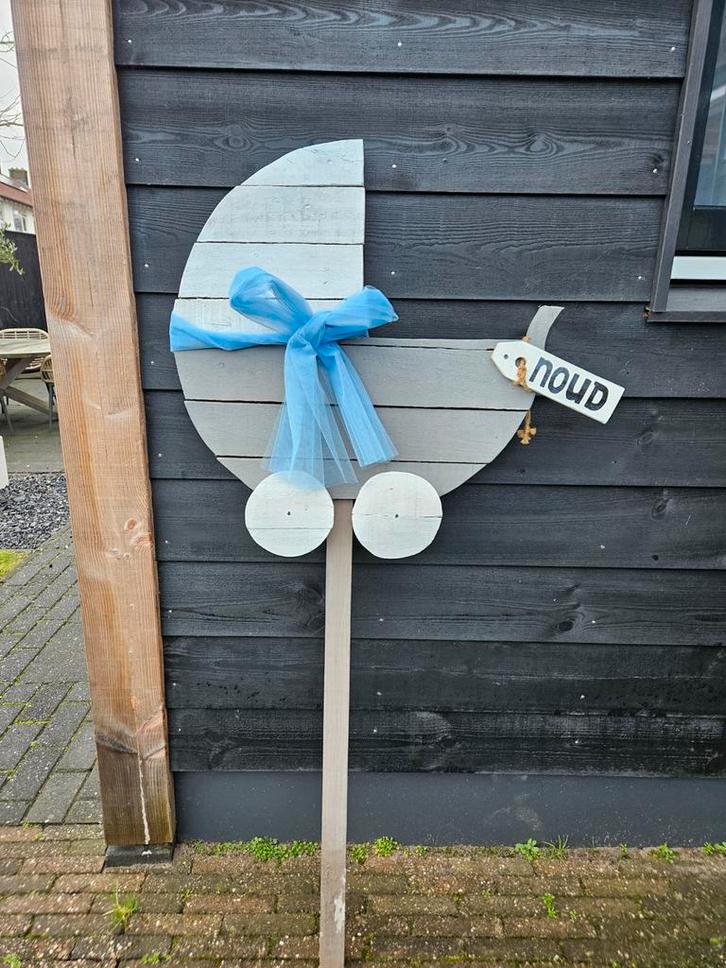 Geboortebord - Handgemaakt, Kinderen en Baby's, Kraamcadeaus en Geboorteborden, Zo goed als nieuw, Geboortebord, Ophalen of Verzenden