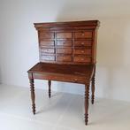 Prachtig uniek antiek notarisbureau met werkende klokkenbel, Antiek en Kunst, Ophalen