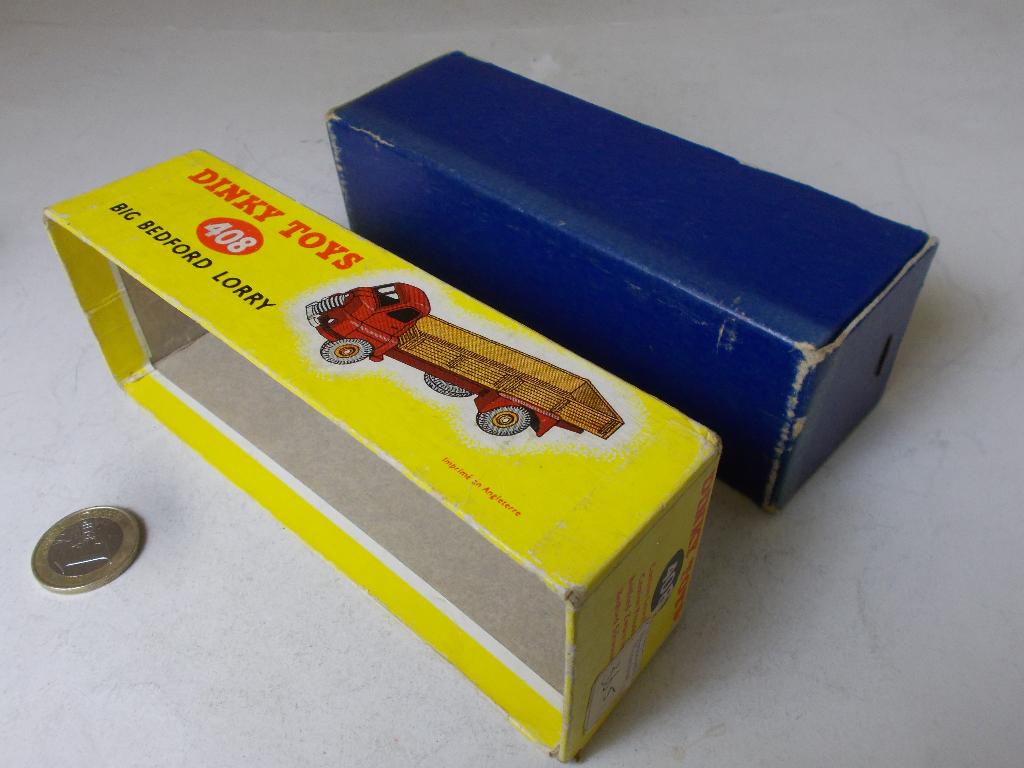 1956 Dinky Toys 408 BIG BEDFORD LORRY + ORG. PICTURE DOOS!, Hobby en Vrije tijd, Modelauto's | 1:43, Ophalen of Verzenden, Zo goed als nieuw