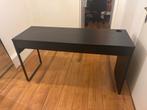 Zwarte Bureautafel met 2 Lades - Weinig Gebruikt, Huis en Inrichting, Bureaus, Ophalen, Zo goed als nieuw, Bureau