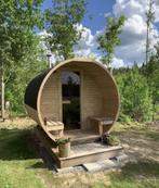 Barrel sauna in 3 meter compleet met houtkachel en opgebouwd, Sport en Fitness, Nieuw, Complete sauna, Ophalen of Verzenden, Fins of Traditioneel