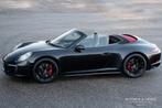 Porsche 911 Cabrio 3.0 Carrera 4S (bj 2016, automaat), Auto's, Gebruikt, Zwart, 4 stoelen, Zwart