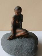 Bronzen/Koperen Beeldje  Vrouw, Verzamelen, Beelden en Beeldjes, Ophalen of Verzenden, Mens