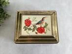 Vintage theeblik van Niemeijer rozen/vogel, Verzamelen, Blikken, Ophalen of Verzenden, Gebruikt, Thee, Overige merken