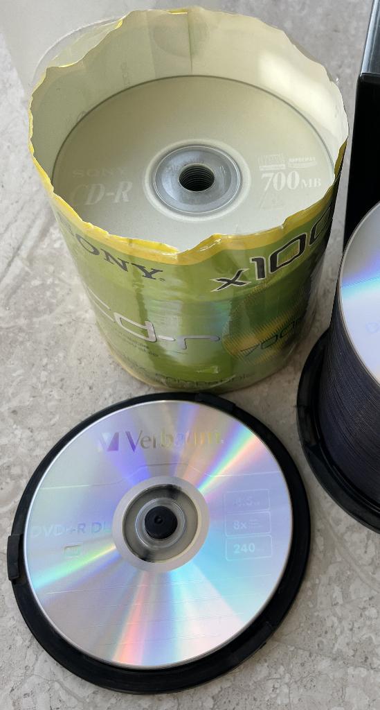 Verbatim DVD+R DL (8x), Sony CD-R (ca. 85x), Computers en Software, Beschrijfbare discs, Nieuw, Dvd, Herschrijfbaar, Dubbellaags