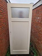 Oude paneeldeur jaren 30 met glas, Doe-het-zelf en Verbouw, Deuren en Horren, Ophalen, Gebruikt, 80 tot 100 cm, Binnendeur