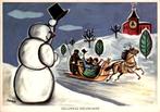 VHK, Sneeuwpop bij arreslee, Sacha, Verzamelen, Verzenden, 1960 tot 1980, Gelopen, Feest(dag)