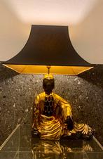 Boeddha lamp -DeKnudt -België jaren 70 verguld/ keramiek XXL, Ophalen of Verzenden