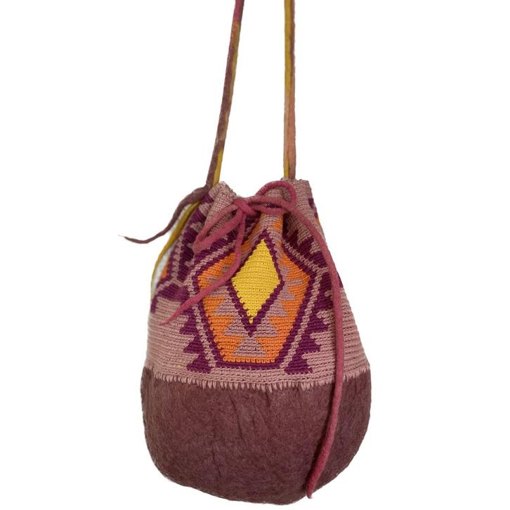 Gehaakt en Gevilt Ibiza Wayuu Tas, Sieraden, Tassen en Uiterlijk, Tassen | Damestassen, Nieuw, Schoudertasje, Verzenden