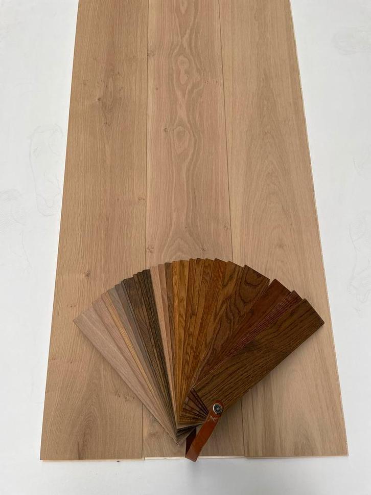 Eiken houten vloer 19 t/m 26 breed rustiek tot noestarm, Doe-het-zelf en Verbouw, Vloerdelen en Plavuizen, Nieuw, Vloerdelen of -planken