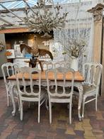 Queen-Ann, tafel, uitschuifbaar tot 2,50, met 6 stoelen,, Antiek en Kunst, Curiosa en Brocante, Ophalen