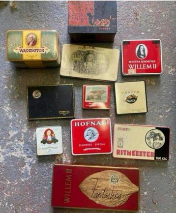 Sigaren blikjes uit vervlogen tijden Vintage verzamelaars beschikbaar voor biedingen