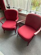 Twee 'vintage' stoelen, Huis en Inrichting, Stoelen, Ophalen, Gebruikt, Rood, Twee
