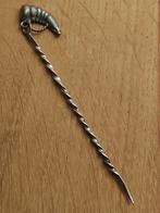 Zilveren pijpwroeter  met kruithoorn, Antiek en Kunst, Ophalen of Verzenden