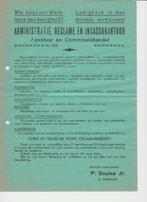 S152 flyer ned indie jaren 30 semarang adm kantoor souisa, Ophalen of Verzenden, Gebruikt