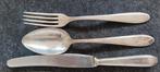 Original wellner silver 90 set mes, vork, lepel met inscript, Antiek en Kunst, Ophalen of Verzenden