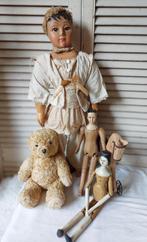 Antieke pop, lotje shabby en sleetse brocante items, Verzamelen, Poppen, Ophalen, Gebruikt, Pop