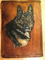 Berni Bruce schilderij op houten plank | Duitse herdershond, Antiek en Kunst, Ophalen of Verzenden