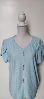 Top: Lichtblauwe top met knoopjes, Shein, maat XL, Blauw, Maat 46/48 (XL) of groter, Ophalen of Verzenden, Zo goed als nieuw