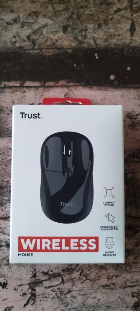 Trust (24658), draadloze muis, nieuw in doos, Computers en Software, Muizen, Nieuw, Muis, Linkshandig, Rechtshandig, Draadloos