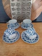 4 mooie kop en schotels Sax decor blauw, Verzenden