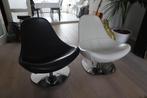 Lederen draaistoel tirup, Ophalen, Gebruikt, Vintage, 75 tot 100 cm