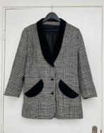 Vintage Scheerwollen Blazer Ruit Oversized Maat M, Ophalen of Verzenden, Zo goed als nieuw, Maat 38/40 (M), Jasje