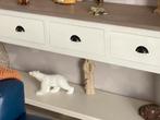 Site tabel. Wit ., Huis en Inrichting, Tafels | Sidetables, Ophalen, Gebruikt, Teakhout, 150 tot 200 cm