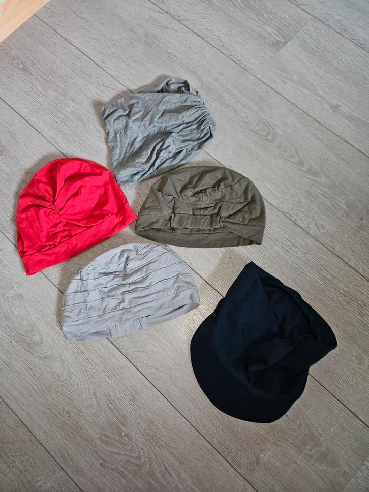 Chemo mutsjes - 5 stuks, Kleding | Dames, Hoeden en Petten, Zo goed als nieuw, Pet, One size fits all, Ophalen of Verzenden