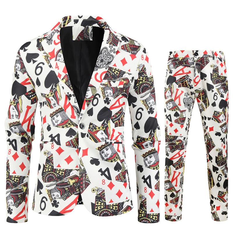 Heren kaarten kostuum pak blazer feest colbert broek luxe, Verzenden, Nieuw, Overige maten, Overige kleuren