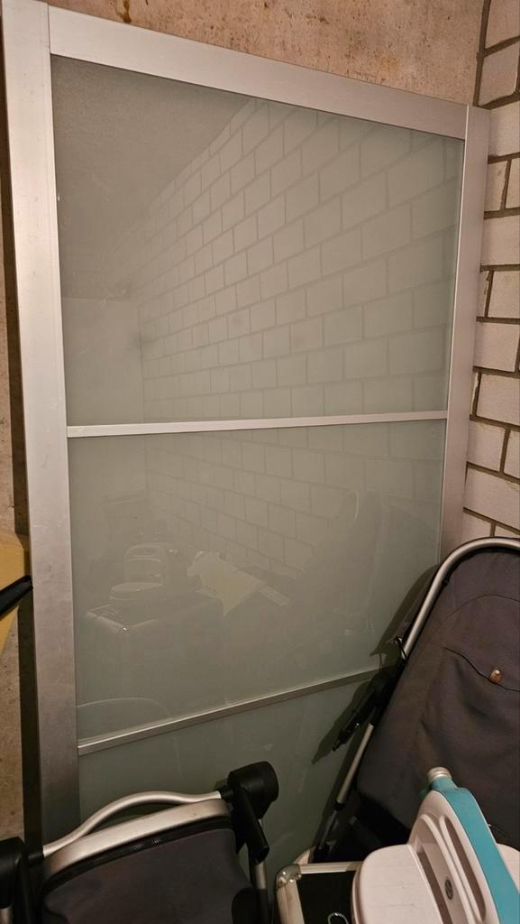 PAX Kastschuifdeur - Aluminium & Mat Glas - 1 Meter Breed, Huis en Inrichting, Kasten | Kledingkasten, 200 cm of meer, 50 tot 100 cm