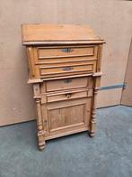 Antieke grenen kast 2- delig, Ophalen, Gebruikt, 25 tot 50 cm, 150 tot 200 cm