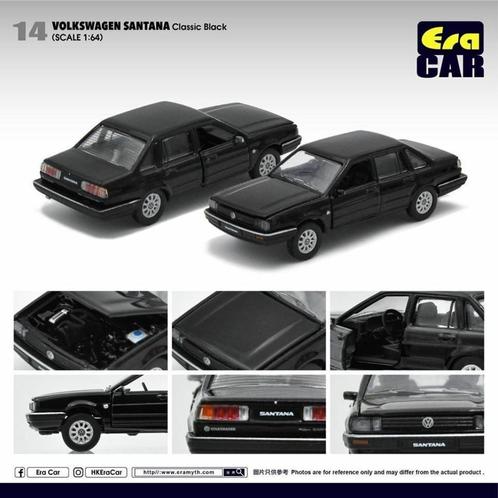 VW Volkswagen Santana van Era car 1/64 black, Hobby en Vrije tijd, Modelauto's | Overige schalen, Nieuw, Auto, Ophalen of Verzenden