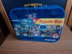 Playmobil Super 4, 4 x puzzel in metalen koffer., Kinderen en Baby's, Speelgoed | Kinderpuzzels, Ophalen, Meer dan 50 stukjes